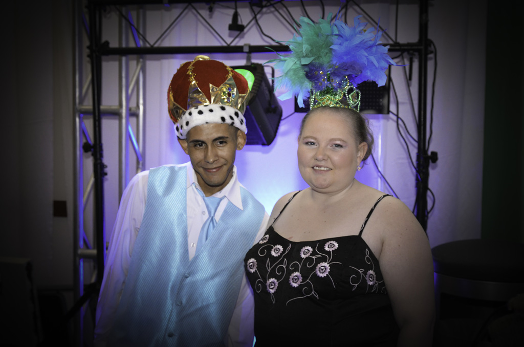 A man and woman posing for the camera.
